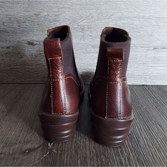 Bionica Womens Perth Leather Pull-On Ankle Booties Whiskey Brown Non Slip Size 6 - Picture 5 of 8